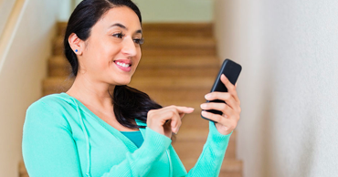 Woman using cellphone
